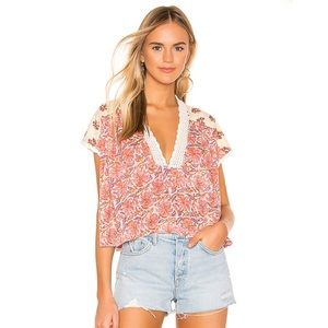 Free People Leilani Print Crop Top Size L